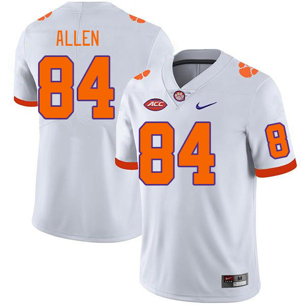 Clemson Tigers #84 Davis Allen College Football Jerseys Stitched Sale-White